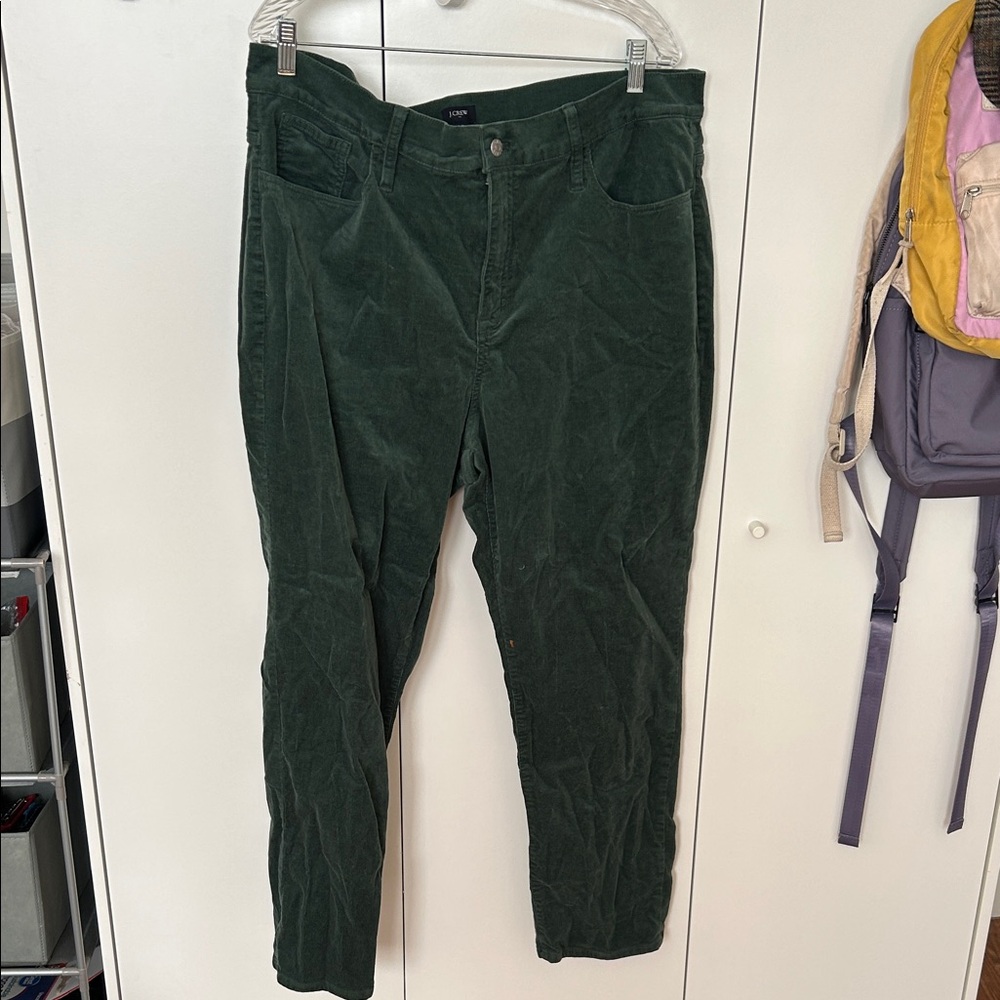 J. Crew Forest Green Corduroy Trousers